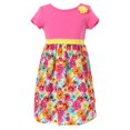 thumbnail image 1 of Baby Girls Pink Assembled Flower Short Sleeve Summer Dress 12M, 1 of 2