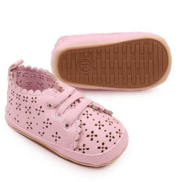 Baby Girls Pink Floral Sneakers