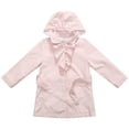 thumbnail image 1 of Baby Girls Pink Ruffle Detail Neckline Belted Hood Jacket 3-6M, 1 of 2