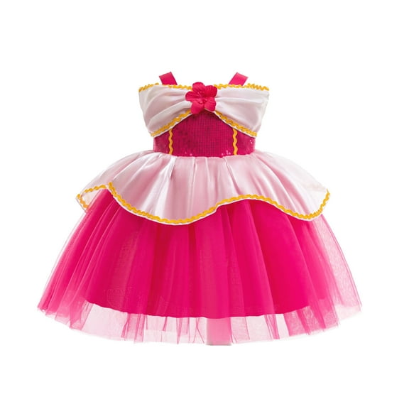 Baby Girls Princess Aurora Dress Halloween Cosplay Costume Outfits, Size 12-18M