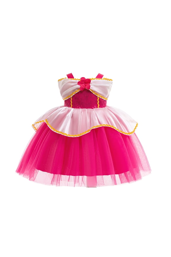 Baby Girls Princess Aurora Dress Halloween Cosplay Costume Outfits, Size 9-12M
