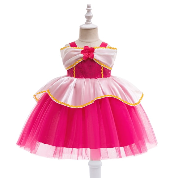 Baby Girls Princess Aurora Dress Halloween Cosplay Costume Outfits