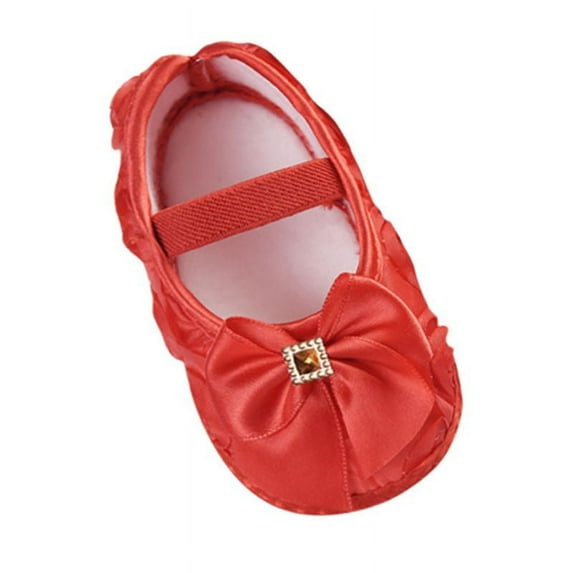 Baby Girls Princess Bowknot Soft Sole Cloth Crib Shoes Sneaker