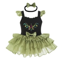 Baby Girls Princess Costume Snow Queen Romper Bodysuit Tutu Dress w/Headband Size for 6-9M