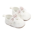 thumbnail image 1 of Baby Girls Princess Shoes, Soft Bow Flower Non-slip Toddler Shoes, 1 of 6
