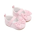 thumbnail image 1 of Baby Girls Princess Shoes, Soft Bow Flower Non-slip Toddler Shoes, 1 of 6