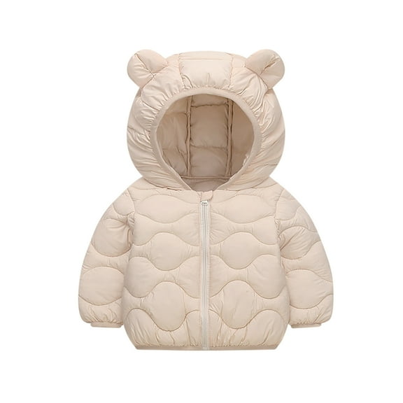 Baby Girls Puffer Coat Winter Coat Cute Bear Hooded Jacket Lightweight Puffer Jacket for Baby Outerwear Coats Baby Girl Clothes Winter 12-18 Months