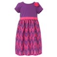 thumbnail image 1 of Baby Girls Purple Assembled Flower Short Sleeve Summer Dress 12M, 1 of 2