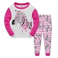 thumbnail image 1 of Baby Girls Pyjamas Zebra Long Sleeve Sleepwear Toddler Winter Clothes Nightwear Kids Cotton 2 Piece Pjs Sets 4T, 1 of 7