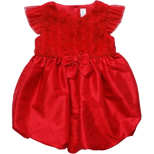 Baby Girls' Red Dress with Bow