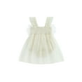 thumbnail image 1 of Baby Girls Romper Dress, Fly Sleeve Butterfly Tulle Bodysuit Summer Clothes for 0-24 Months, 1 of 8