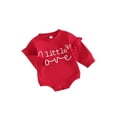 Baby Girls Romper, Long Sleeve Letters Valentines Day Bodysuit