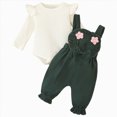 thumbnail image 1 of Baby Girls Romper Outfit Set Fall Winter Long Sleeve Romper for Infant, 1 of 9