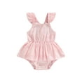 thumbnail image 1 of Baby Girls Romper, Sleeveless Patchwork Casual Party Street Spring Romper Ruffle Bodysuit, 1 of 8