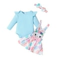 thumbnail image 1 of Baby Girls Romper and Skirt Clothing Sets Easter Rabbit Skirt and Headband, 1 of 11