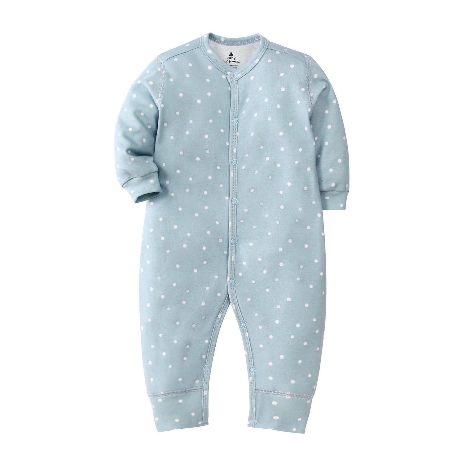 Fine Blue Dots On White Baby Romper