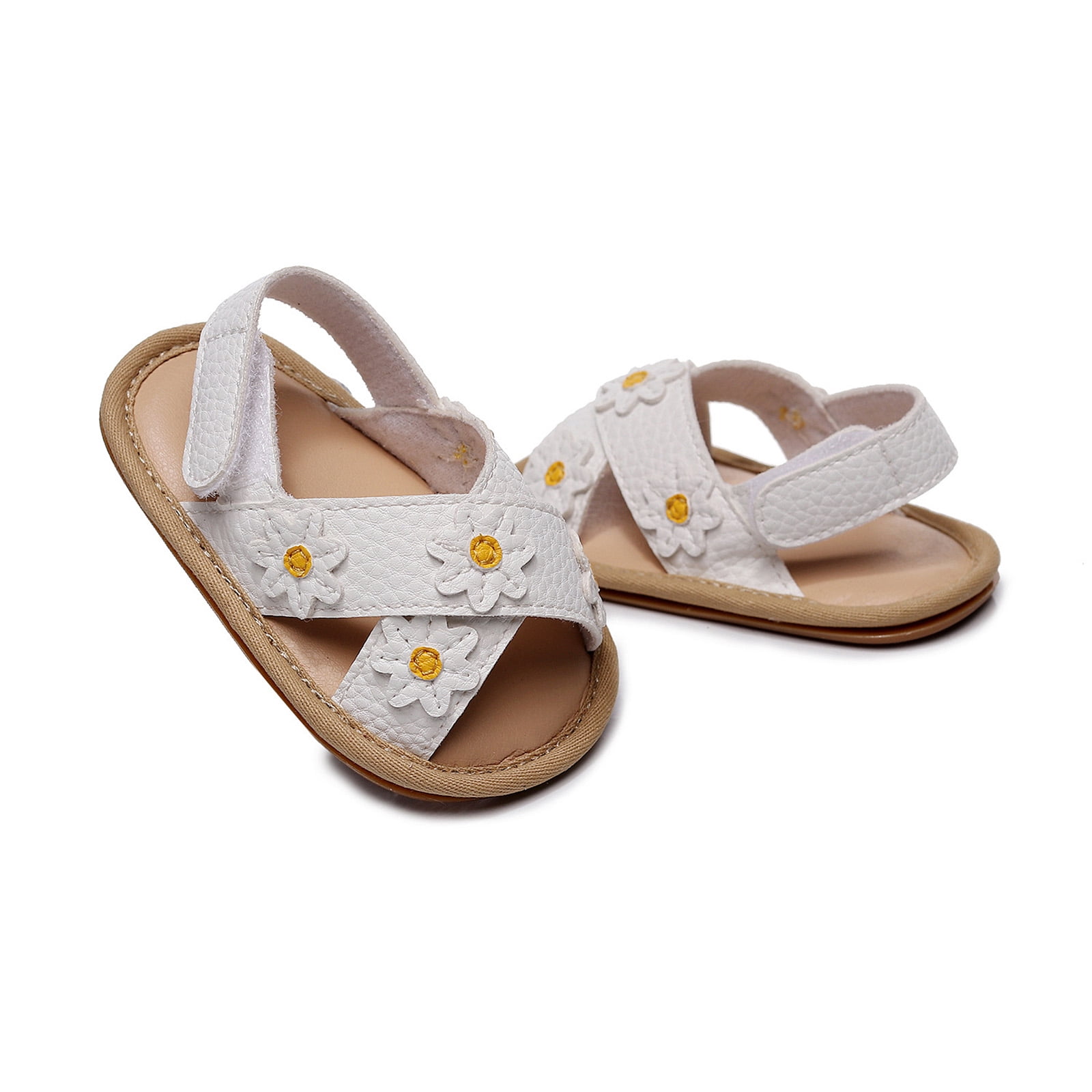 Embroidered)Boys' And Girls' Sandals Soft Non Slip Rubber Bow Baby Shoes Toddler