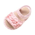 thumbnail image 1 of Baby Girls Sandals Summer Outdoor Beach Checkered Newborn Infant First Walker Prewalker Crib Shoes, 1 of 7