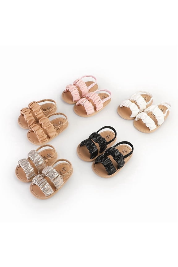 Baby Girls Sandals Summer Shoes Outdoor First Walker Toddler Girls Boys Shoes for 0-18 Months