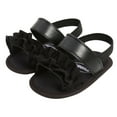 thumbnail image 1 of Baby Girls' Sandals Tassel Flowers Fish Mouth Open Toe Soft Sole Princess Shoes for Girls Size 0-3 Months, 1 of 5