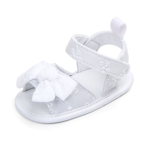Baby Girls Sandals with Butterfly, Infant Soft Sole Anti Slip Shoes Flats First Walking Shoe Newborn Toddler Crib Shoes