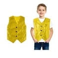 thumbnail image 1 of Baby Girls Sequin Vest Glittery Sequin Sleeveless Button Jacket Yellow Vest Boys Hop Jazz Dance Party Vest Stage Performance Vest Size 6-12 Months, 1 of 6