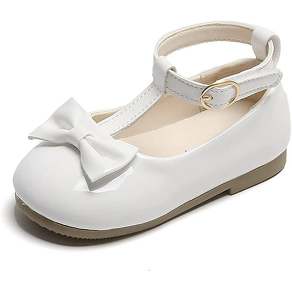 Baby Girls Shoes Mary Jane Flats Bowknot Non-Slip Toddler Girl Dress Shoes First Walkers Princess Wedding Shoes