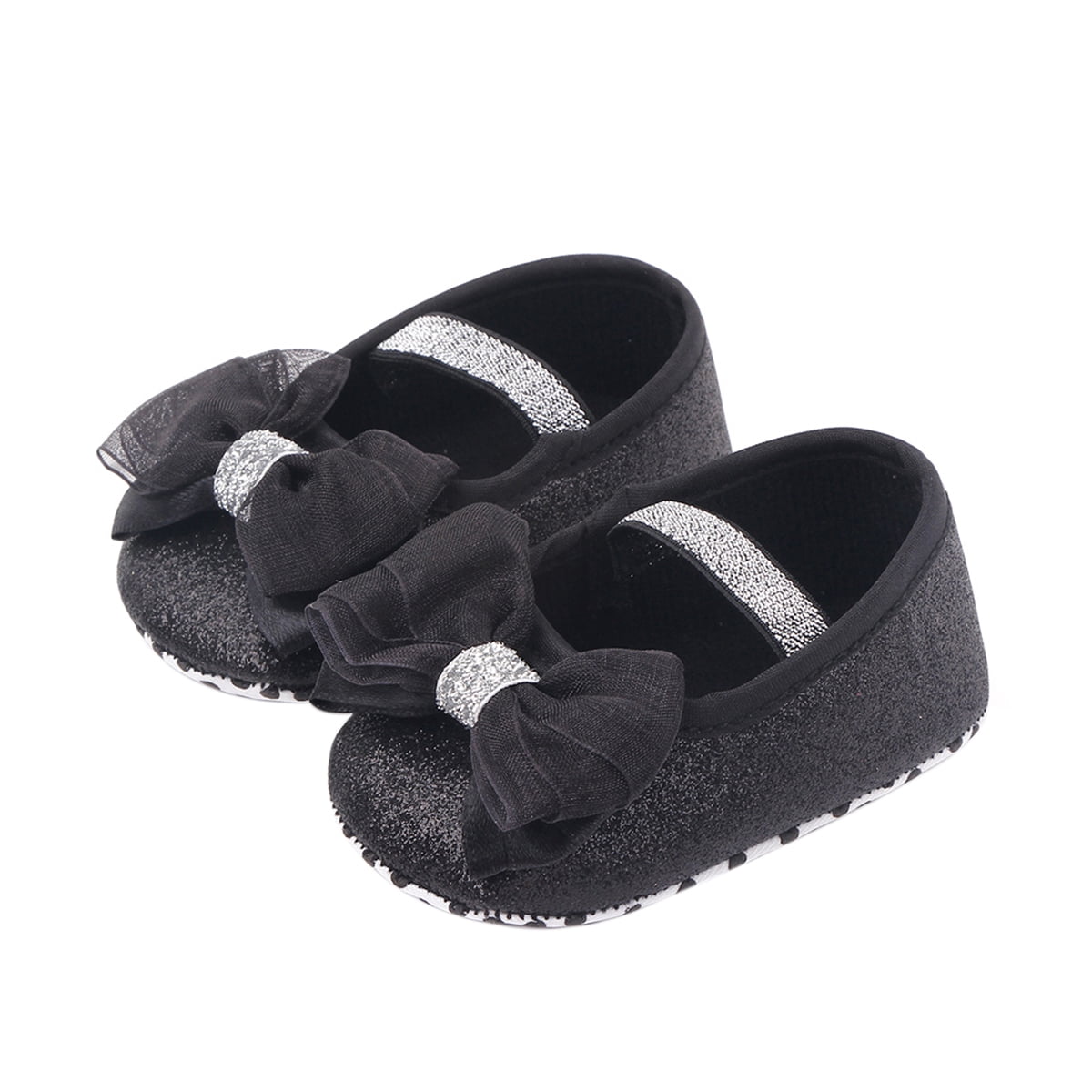 Baby Girls Shoes Newborn Infant Soft Anti-Slip Sole Flats Toddler Girls Sweet Bowknot Walking ...