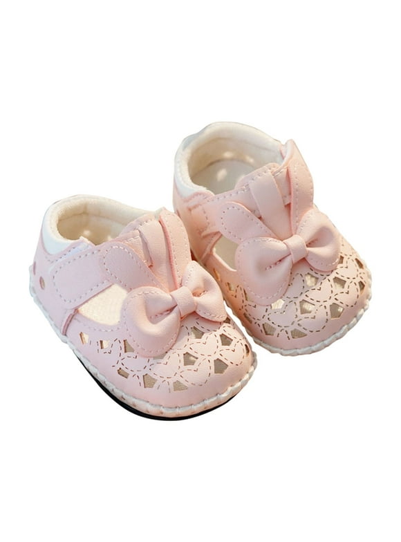 Baby Girls Shoes Soft Sole Princess Wedding Dress Mary Jane Light Baby Sneaker Shoes Red 0 Months-3 Months