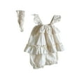 thumbnail image 1 of Baby Girls Shorts Outfits Fly Sleeveless Ruffled Cami Tops with Shorts and Heaband Set, 1 of 7