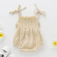 thumbnail image 1 of Baby Girls Sleeveless Solid Romper Sling Backless Jumpsuit Outfits Outfits for Baby Girl Girls Jumpsuits and Rompers 7-16 Girl Preemie Dresses 9 Months Baby Girl Dress 2t Summer Girl Clothes, 1 of 6
