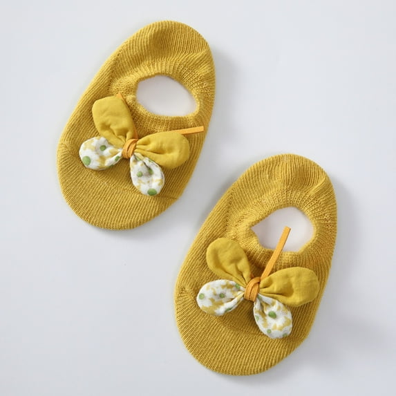 Baby Girls Socks 3D Flower Cotton Anti-slip Socks Ankle Sock for Newborn Infant Toddlers Kids, 0-2T