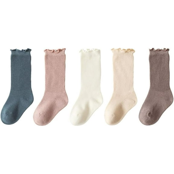 Baby Girls Socks Toddlers Ruffle Socks Girl's Frilly Dress Socks Baby Summer Mesh Socks Solid Crew Socks