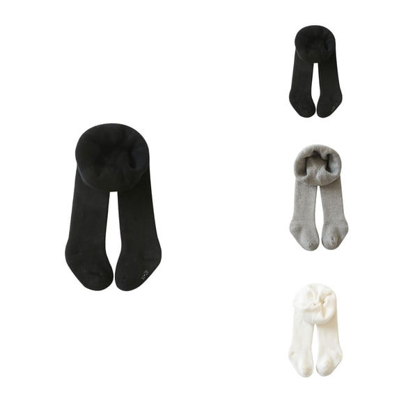 Baby Girls' Soft Organic Leggings, Thick Cable Knit Warm Tights with Non-Sole for & Toddlers, Cotton Pantyhose