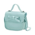 thumbnail image 1 of Baby Girls Soft PU Leather Mini Messenger Bag Lovely Bow-knot Candy Handbags Purse Shoulder Bags for Child Girls, Sky Blue, 3-10Y, 1 of 4