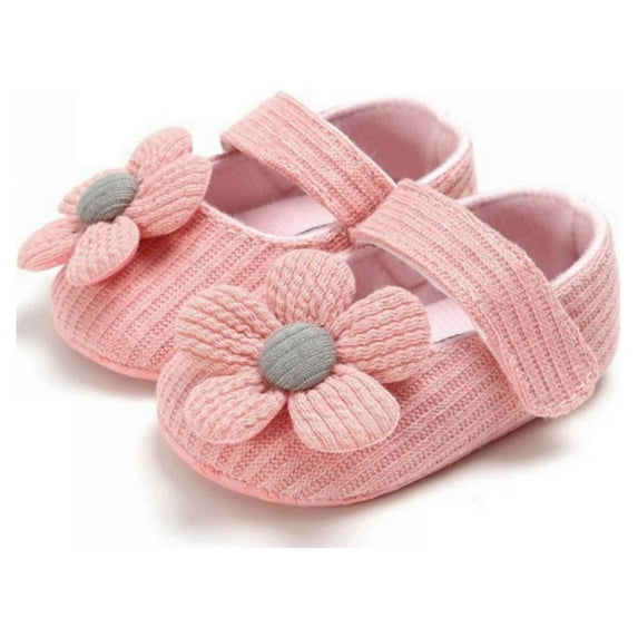 Baby Girls Soft Sole Anti-Slip Casual Walking Shoes Flower Flats Pre-walker Newborn Light Baby Sneaker Shoes