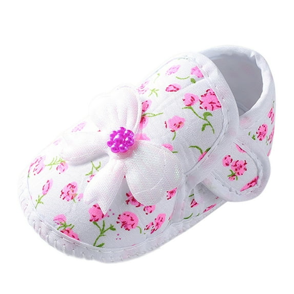 Baby Girls Soft Toddler Shoes Toddler Walkers Shoes Bow Princess Shoes Sandals Bowknot Flat Walkers Shoes Baby Girl Shoes Size 2 Stand Alone Slides for Kids