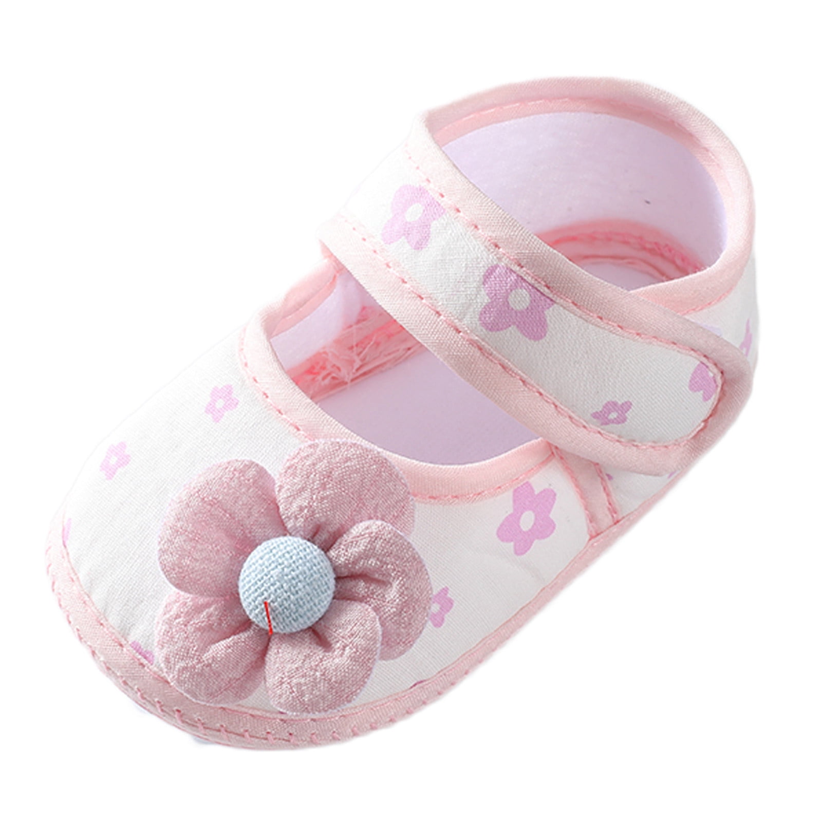 Baby Girls Soft Toddler Shoes Toddler Walkers Shoes Colorful Flowers
