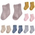 thumbnail image 1 of Baby Girls Solid Crew Socks, Infant Soft Thick Ankle‑High Floor Socks, Toddler Warm Casual Slipper Socks for Newborn Indoor Home Daily Wear, 1 of 6