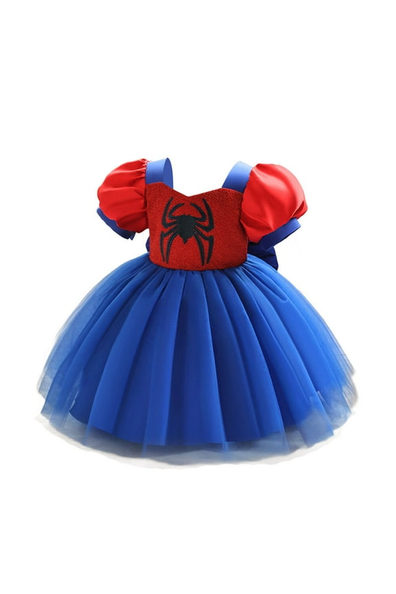 Baby Girls Spider Costume Dress Christmas Halloween Birthday Cosplay Outfit, SIZE 6M to 3Y