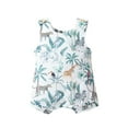 thumbnail image 1 of Baby Girls Spring Summer Animal Print Sleeveless Romper Bodysuit Clothes,Size 3 Months-6 Months, 1 of 7