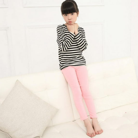 Baby Girls Stretch Leggings Ankle Length 3-9 Years