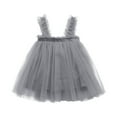 thumbnail image 1 of Baby Girls Summer Clothes Toddler Baby Cute Solid Color Sleeveless Layered Butterfly Sling Dresses Children Beach Dress, 1 of 4