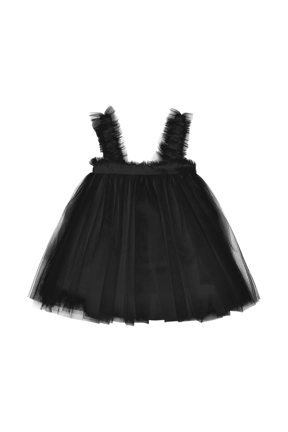 Baby Girls Summer Clothes Toddler Baby Cute Solid Color Sleeveless Layered Butterfly Sling Dresses Children Beach Dress