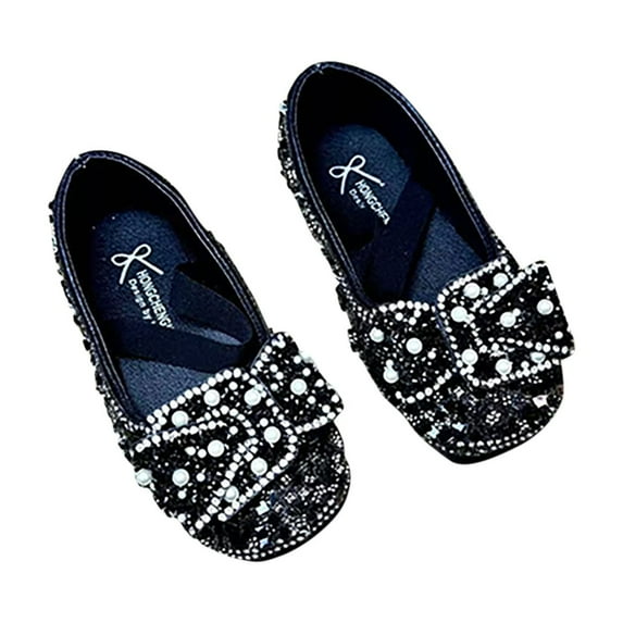 Baby & Girls' Summer Crystal Faux Leather Shoes, SoftSoled Princess