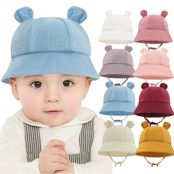 Baby Girls Sun Hat Summer Beach Hat with UPF 50+ Outdoor Adjustable with Wide Brim Infant and Toddler Hats