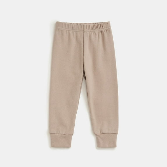 Baby Girls Sweatpants Athletic Workout Leggings Kids Clothes Cotton Pull On School Uniform Casual Elastic Waist Cargo Pants Khaki 9-10 Years