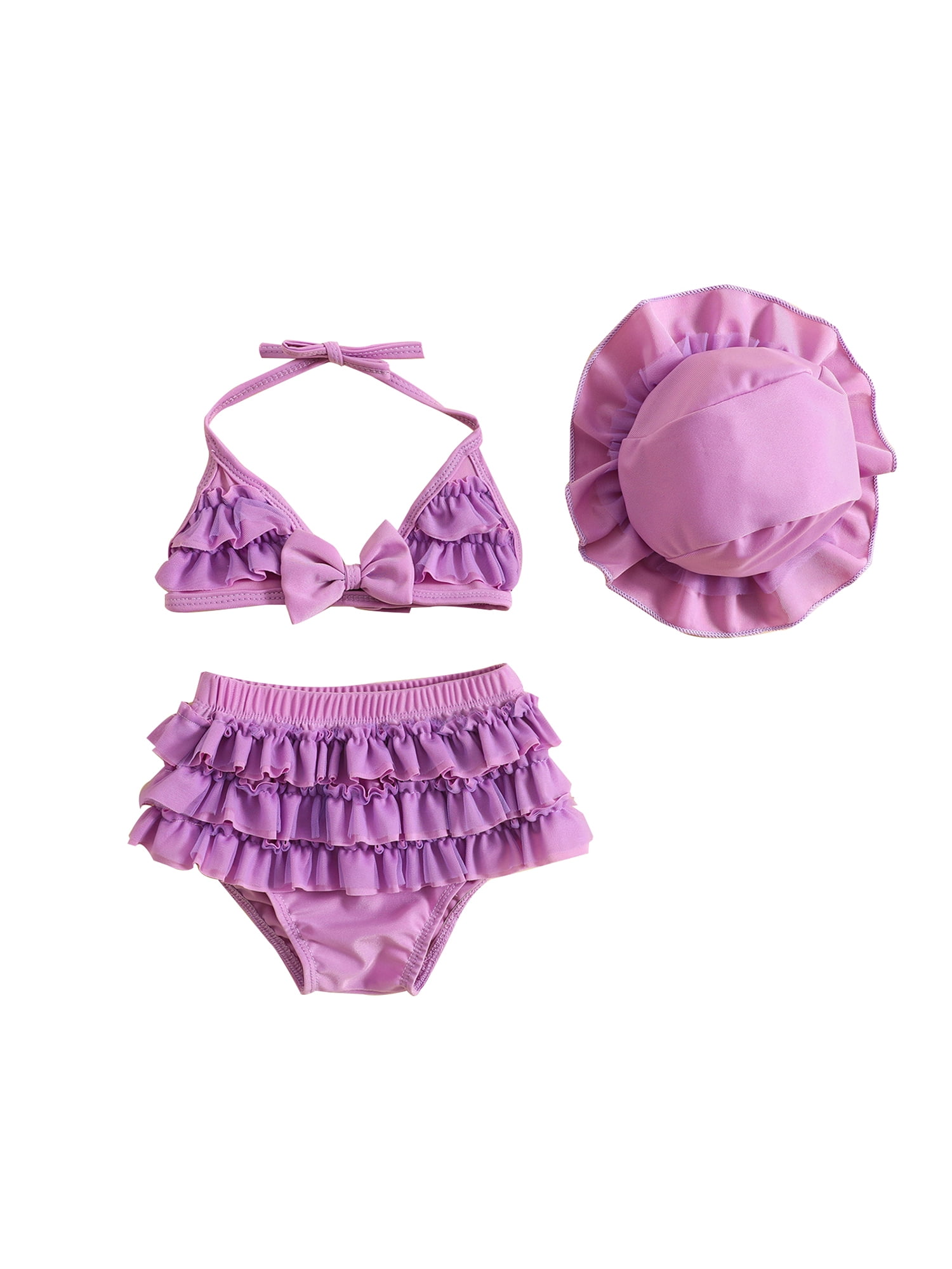 Baby Girls Swimsuit Bikinii Sets Sleeveless Tank Tops Swim Shorts Sun