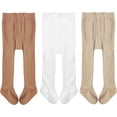 thumbnail image 1 of Baby Girls Tights Cable Knit Leggings Stockings Cotton Pantyhose for Newborn Infants Toddlers 3/6 Pack, 1 of 1