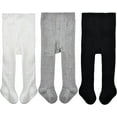 thumbnail image 1 of Baby Girls Tights Cable Knit Leggings Stockings Cotton Pantyhose for Newborn Infants Toddlers 3/6 Pack, 1 of 1
